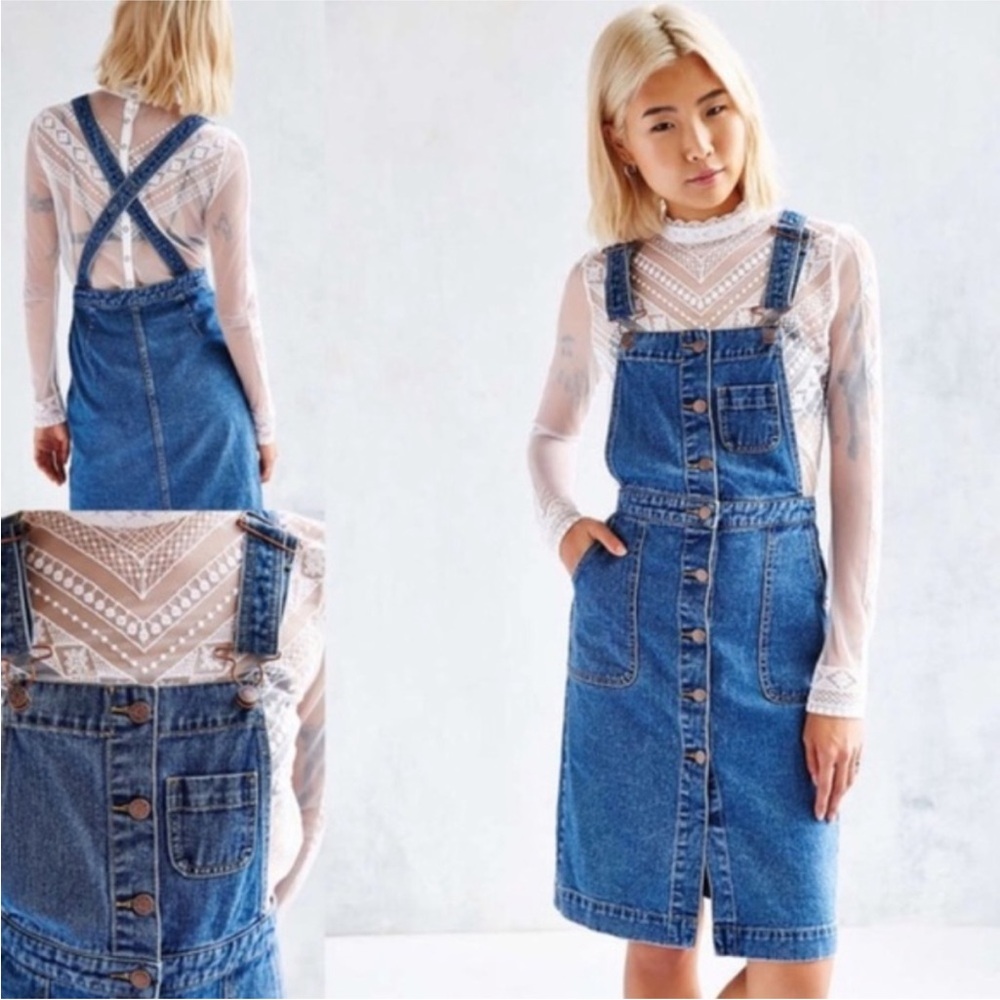 Urban Outfitters BDG denim overall midi dress
